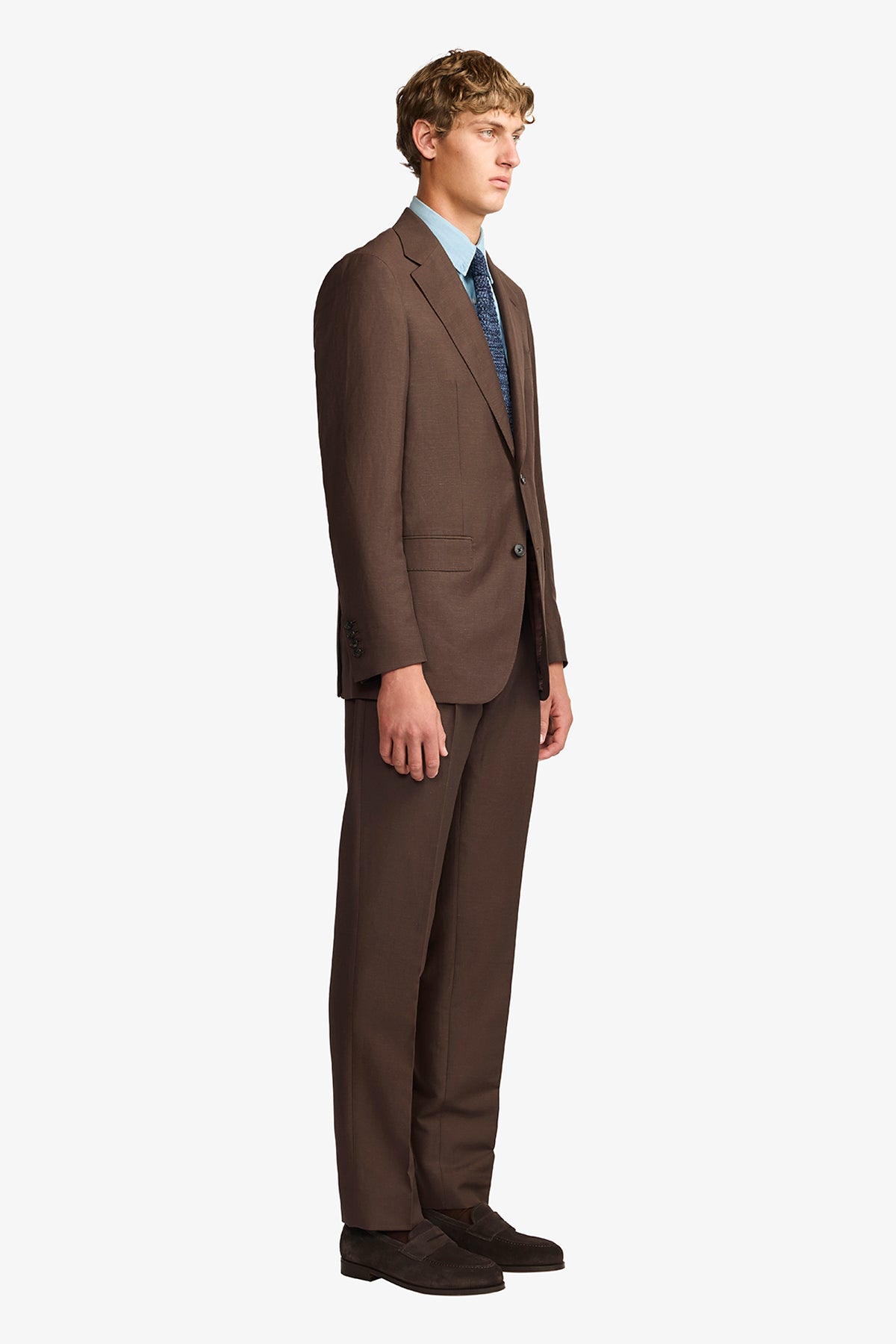 Romeo suit - Brown linen/wool blend