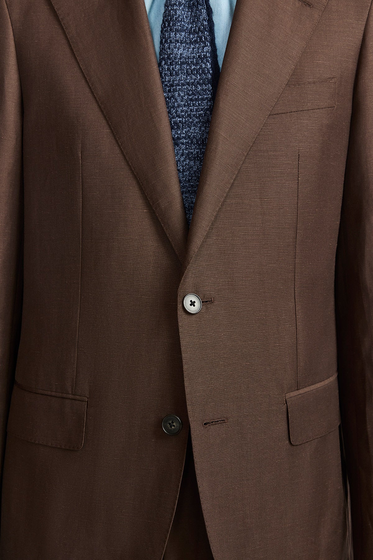 Romeo suit - Brown linen/wool blend