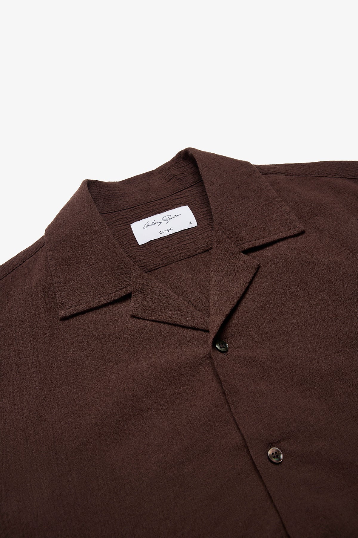 Brown seersucker S/S shirt