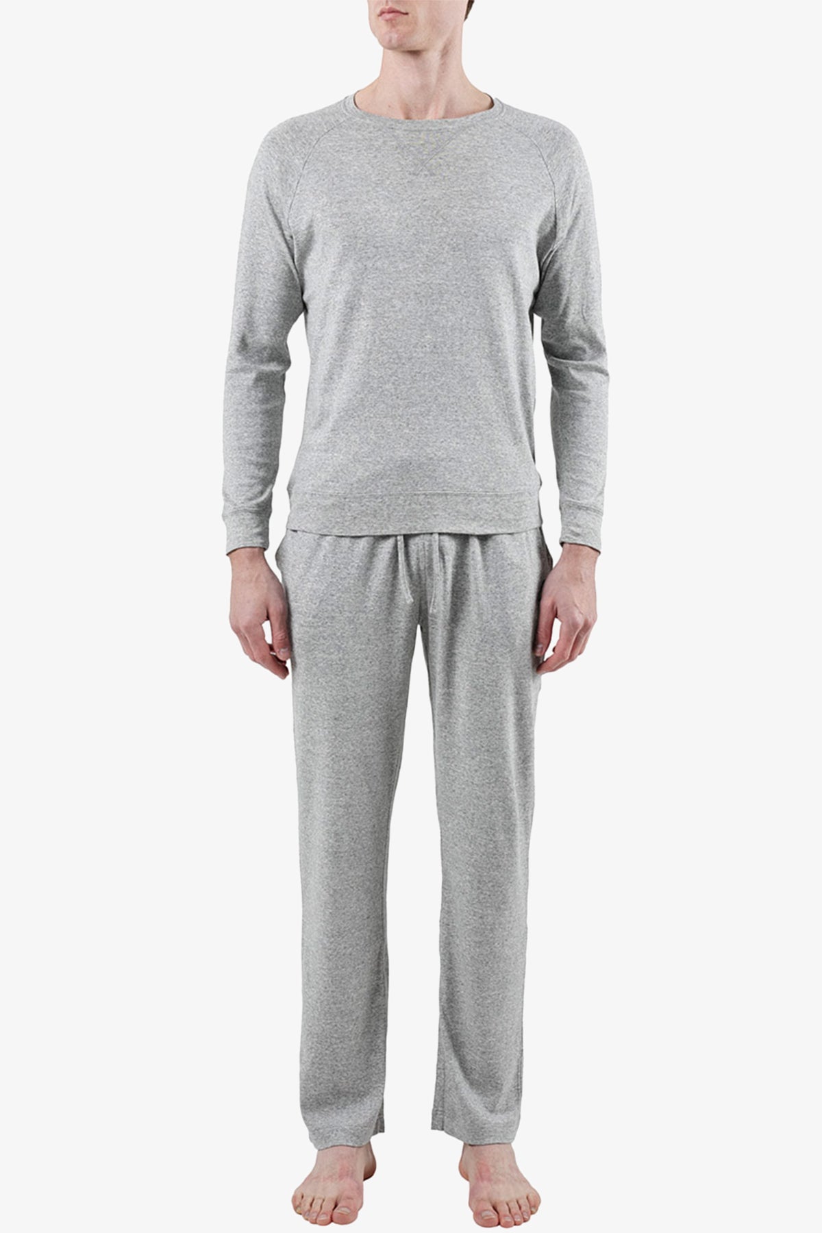 Hugh - Grey Long Sleeve Sleep Top