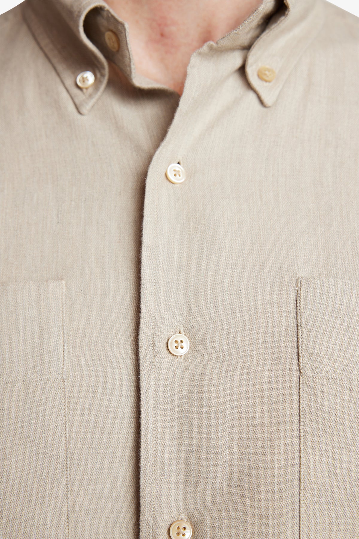 Sam - Beige brushed twill