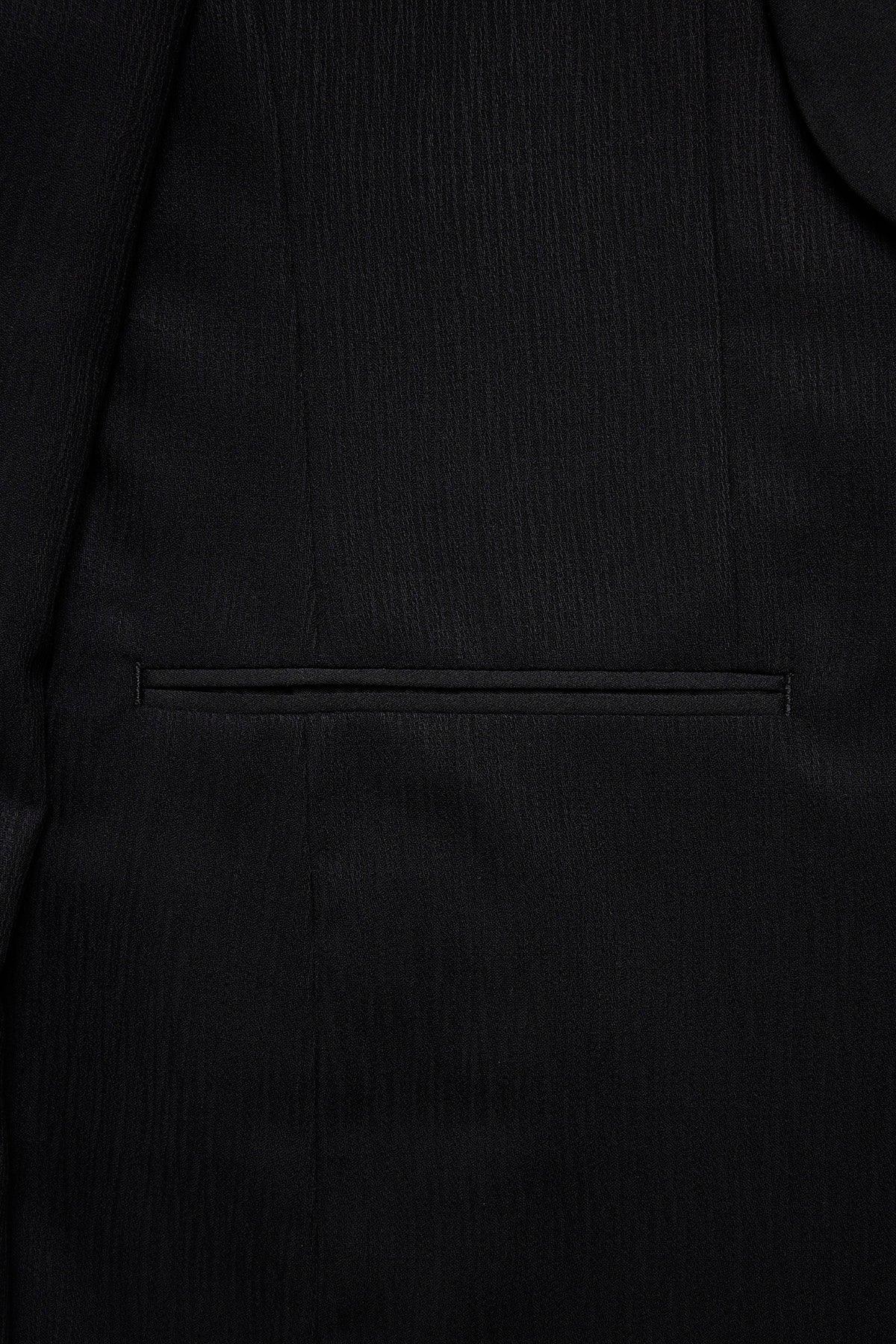 Shawn blazer - Wool in black with surface interest