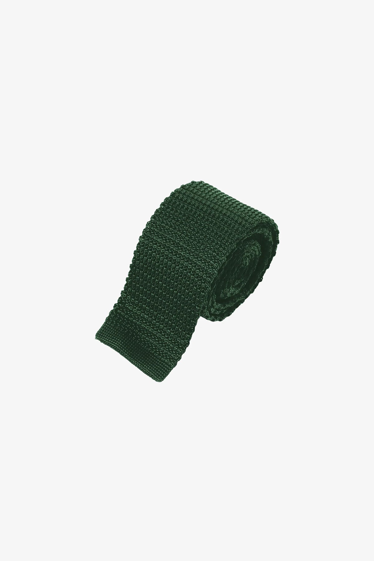 Silk Knitted Tie - Forest Green