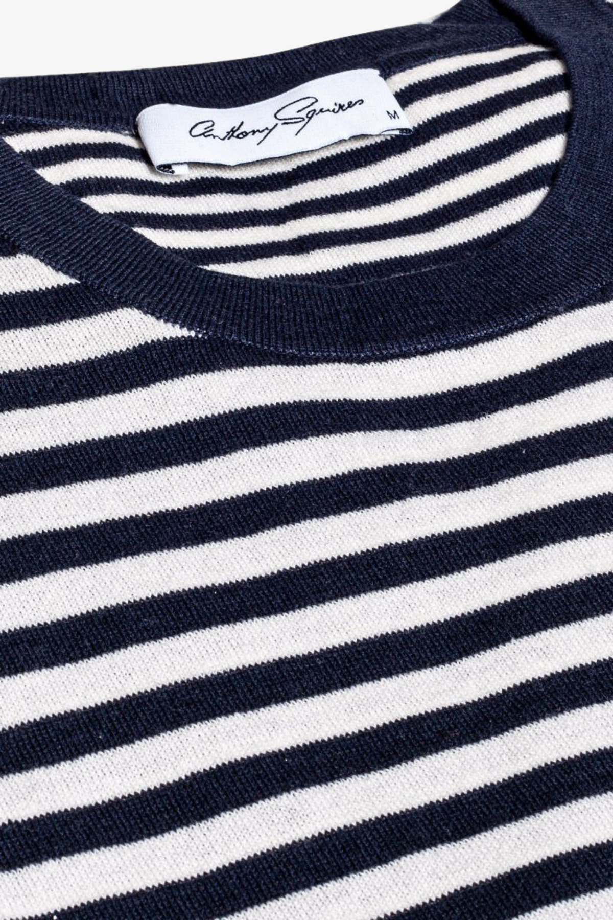 Daily - Navy & White Knitted T-shirt