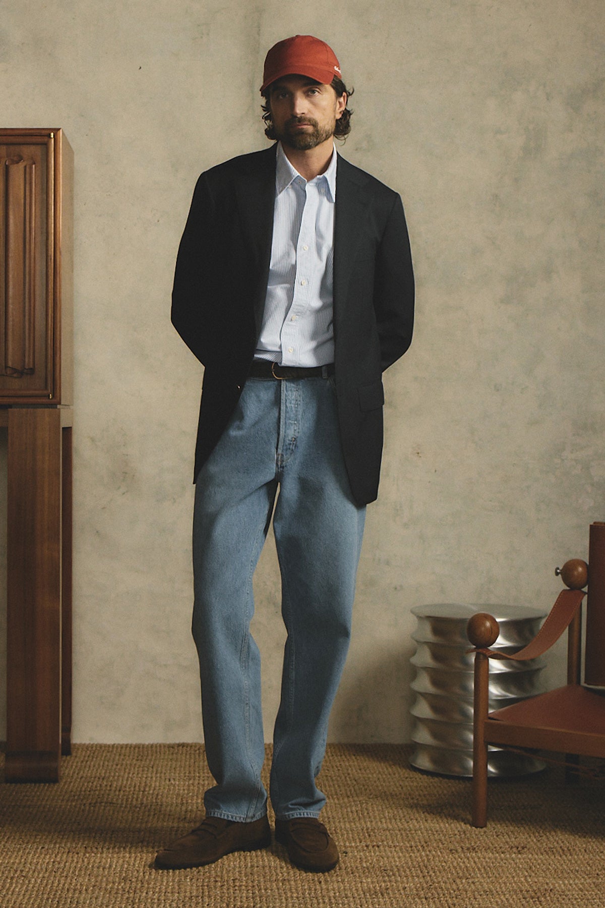 Marcus Super fine blue twill
