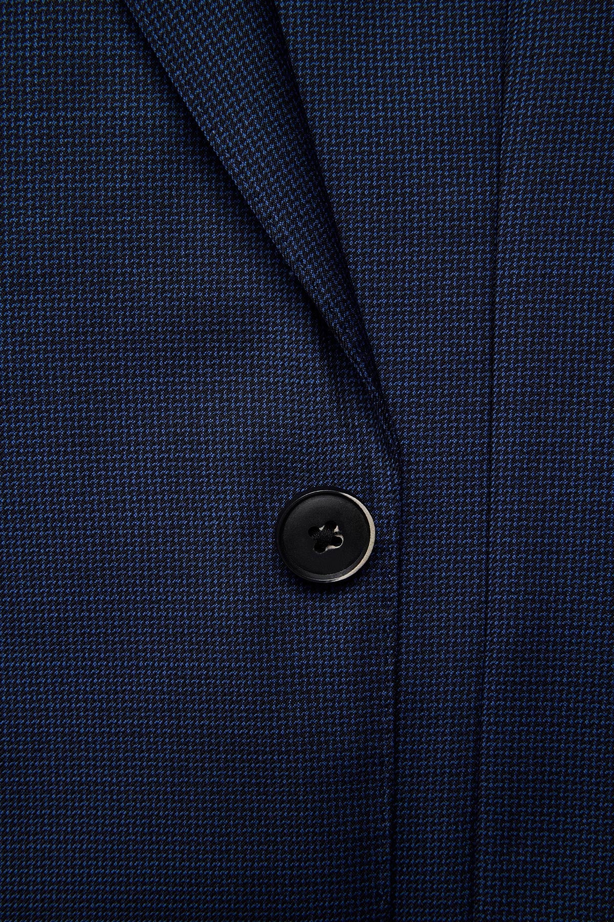Kennedy suit - Mid blue microdesign, in pure wool super 110's