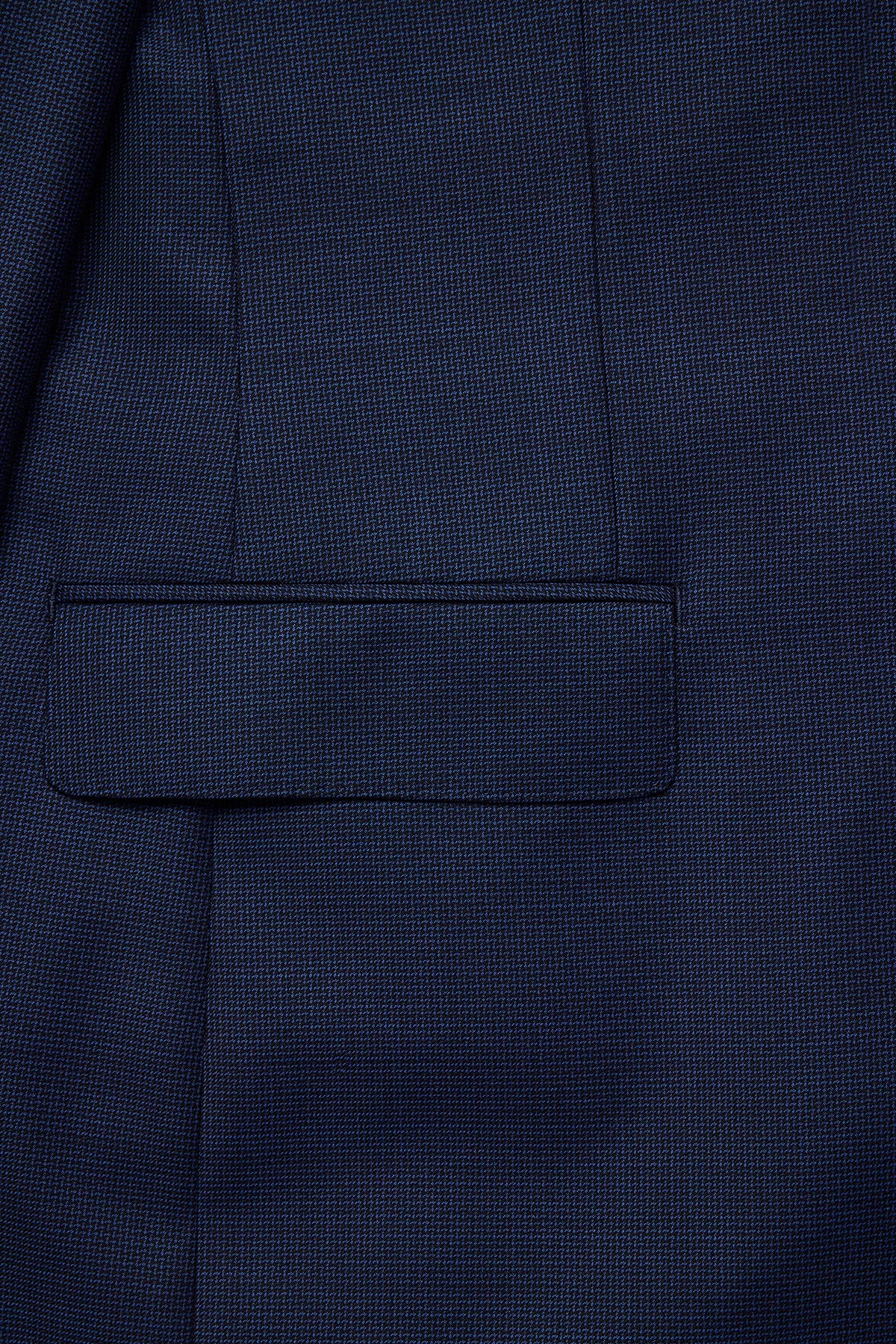 Kennedy suit - Mid blue microdesign, in pure wool super 110's
