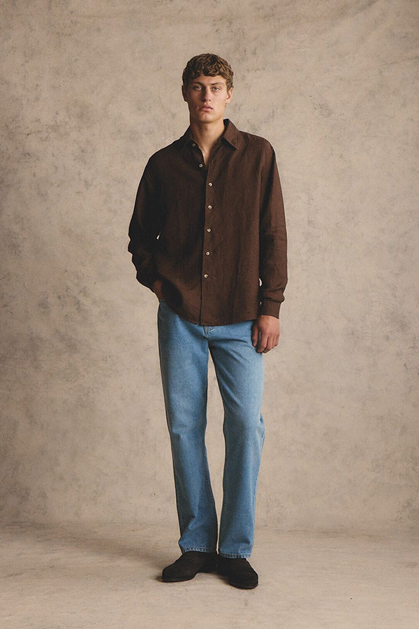 Quy brown linen shirt