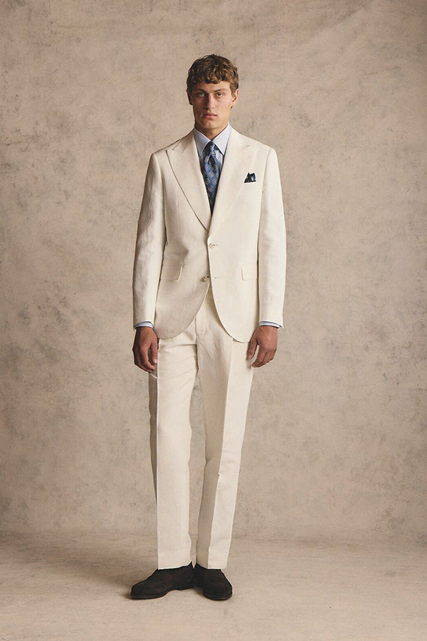 Arlo blazer - Linen/cotton in Soft ivory