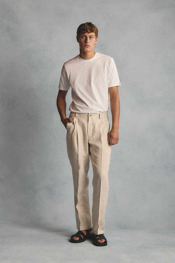Lounge pant in sand linen