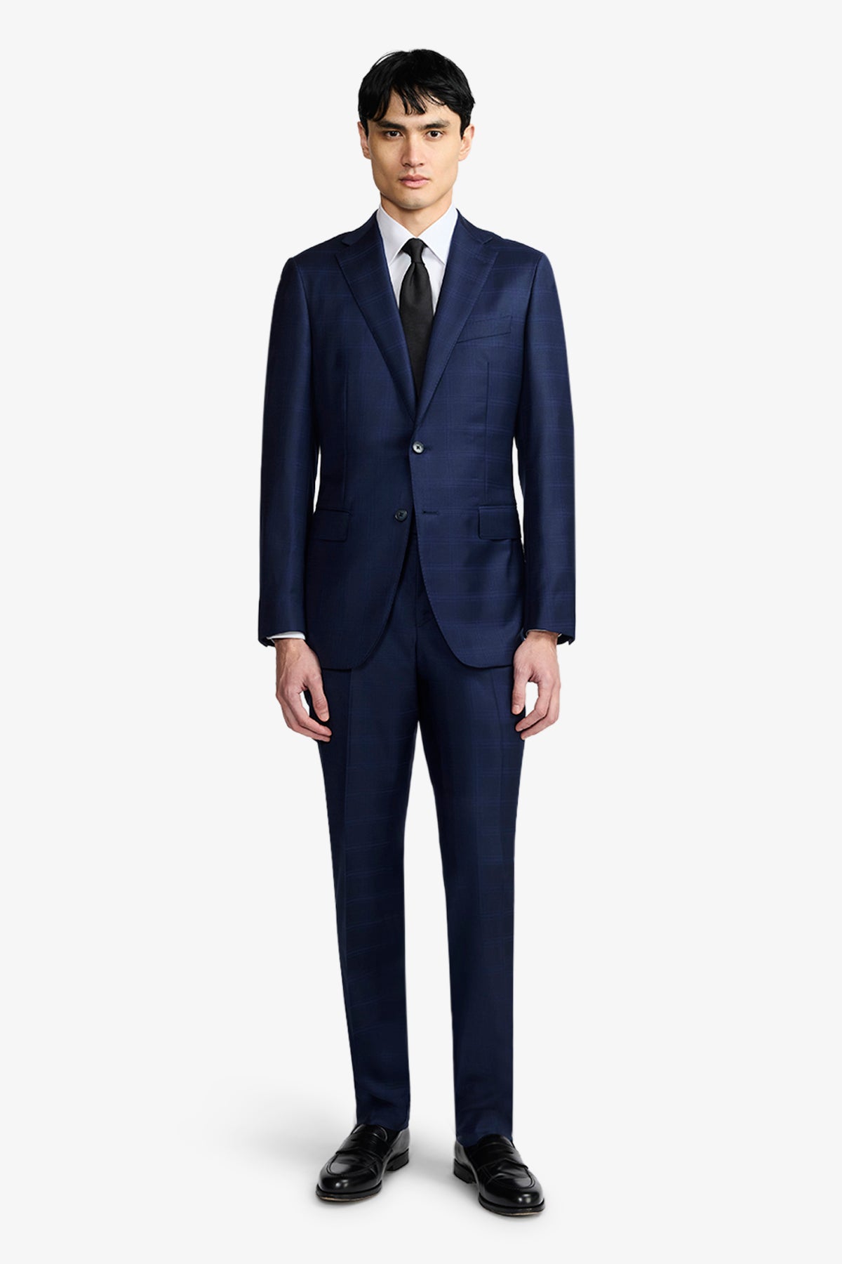 Ives Suit - Fine Twill Shadow Check In Pure Wool, Super 110's