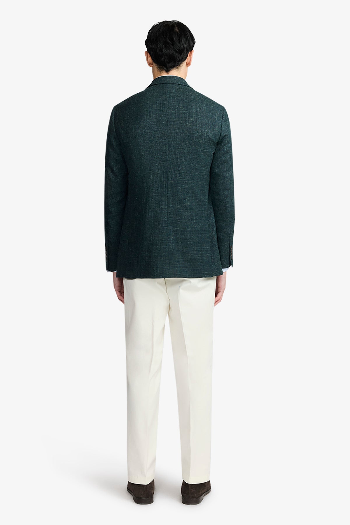Marcus Blazer - Green In Wool/Linen/Silk