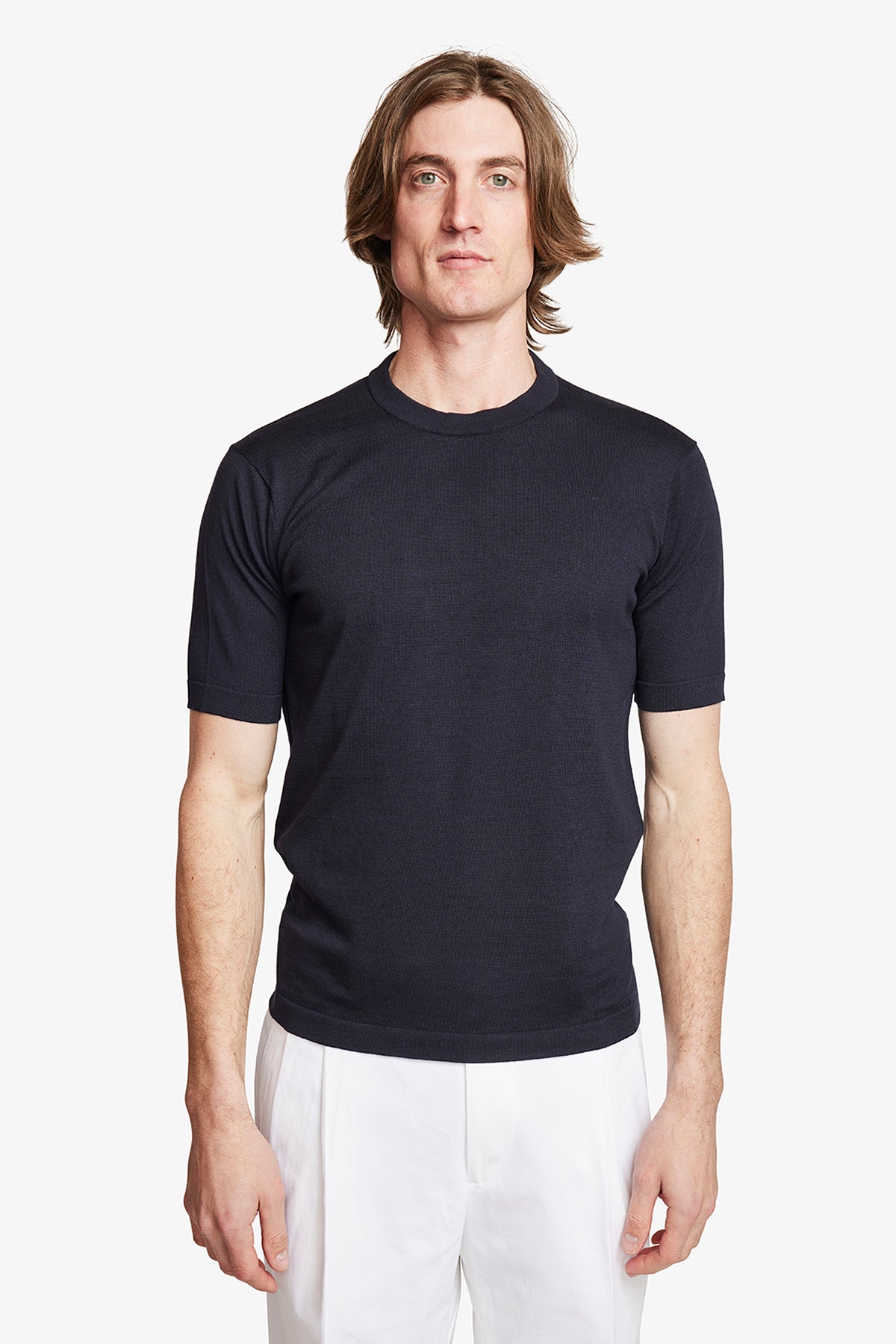 Easy Knit Tee - Navy Blue