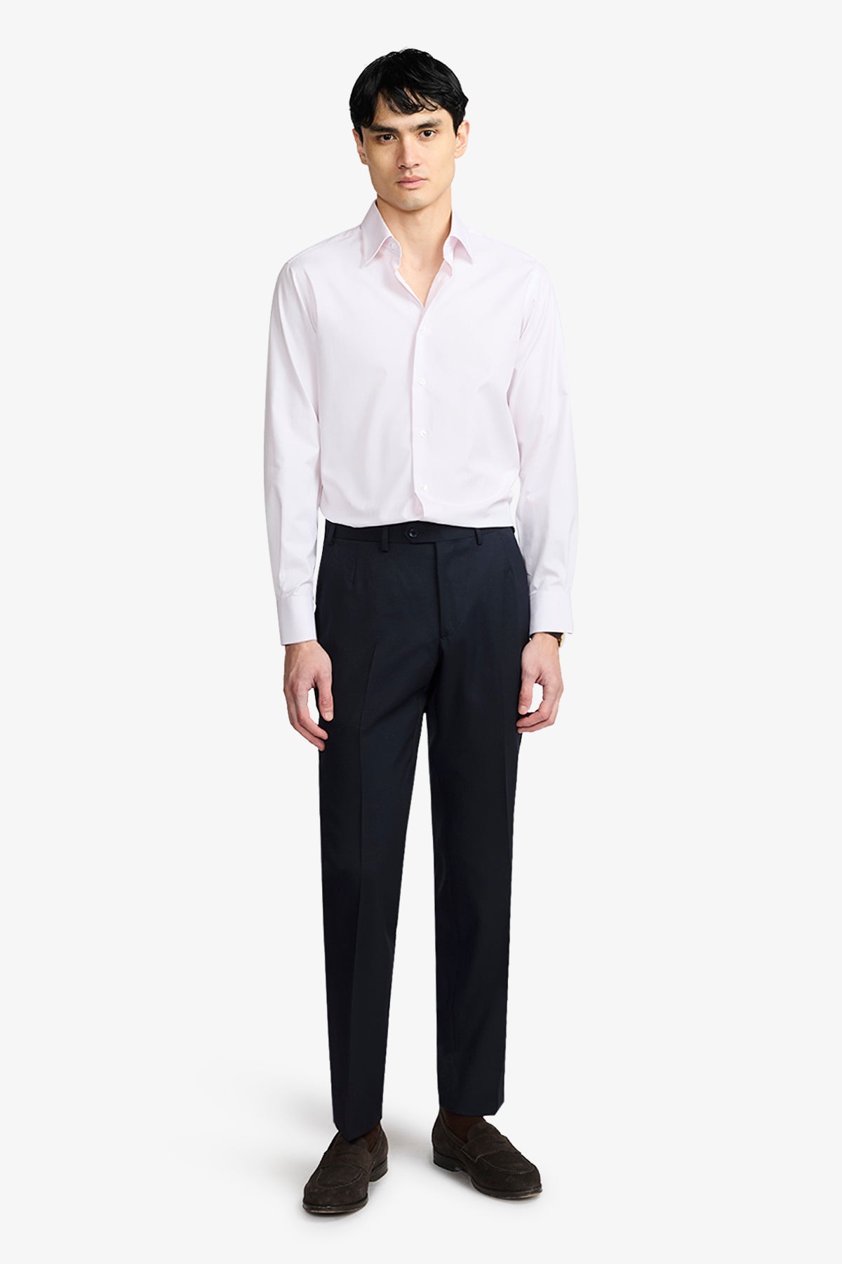 Norris Formal Shirt - Pink Herringbone