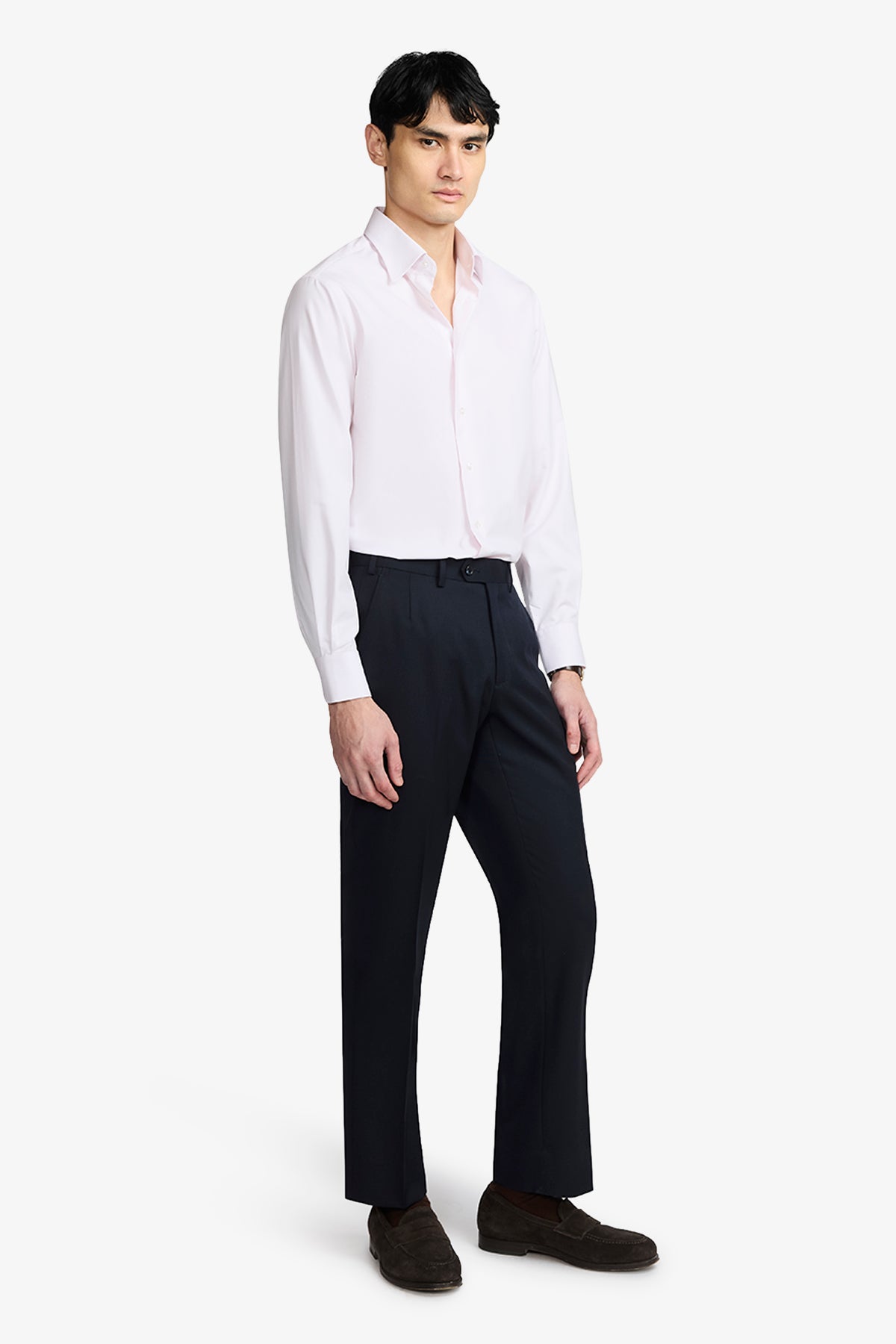 Norris Formal Shirt - Pink Herringbone