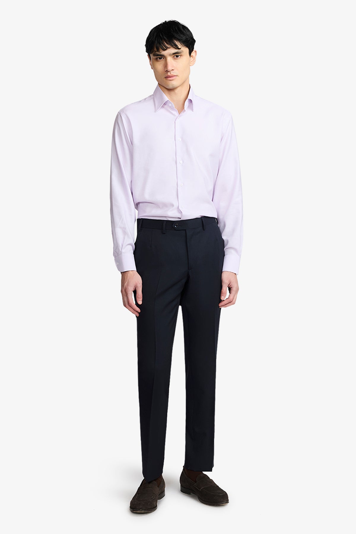 Gus Formal Shirt - Lilac Pink Microdesign