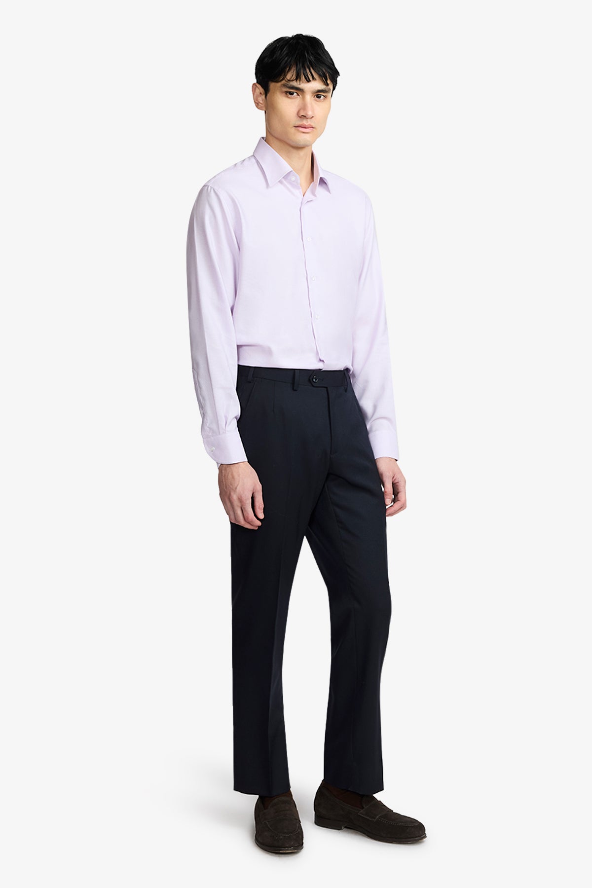 Gus Formal Shirt - Lilac Pink Microdesign