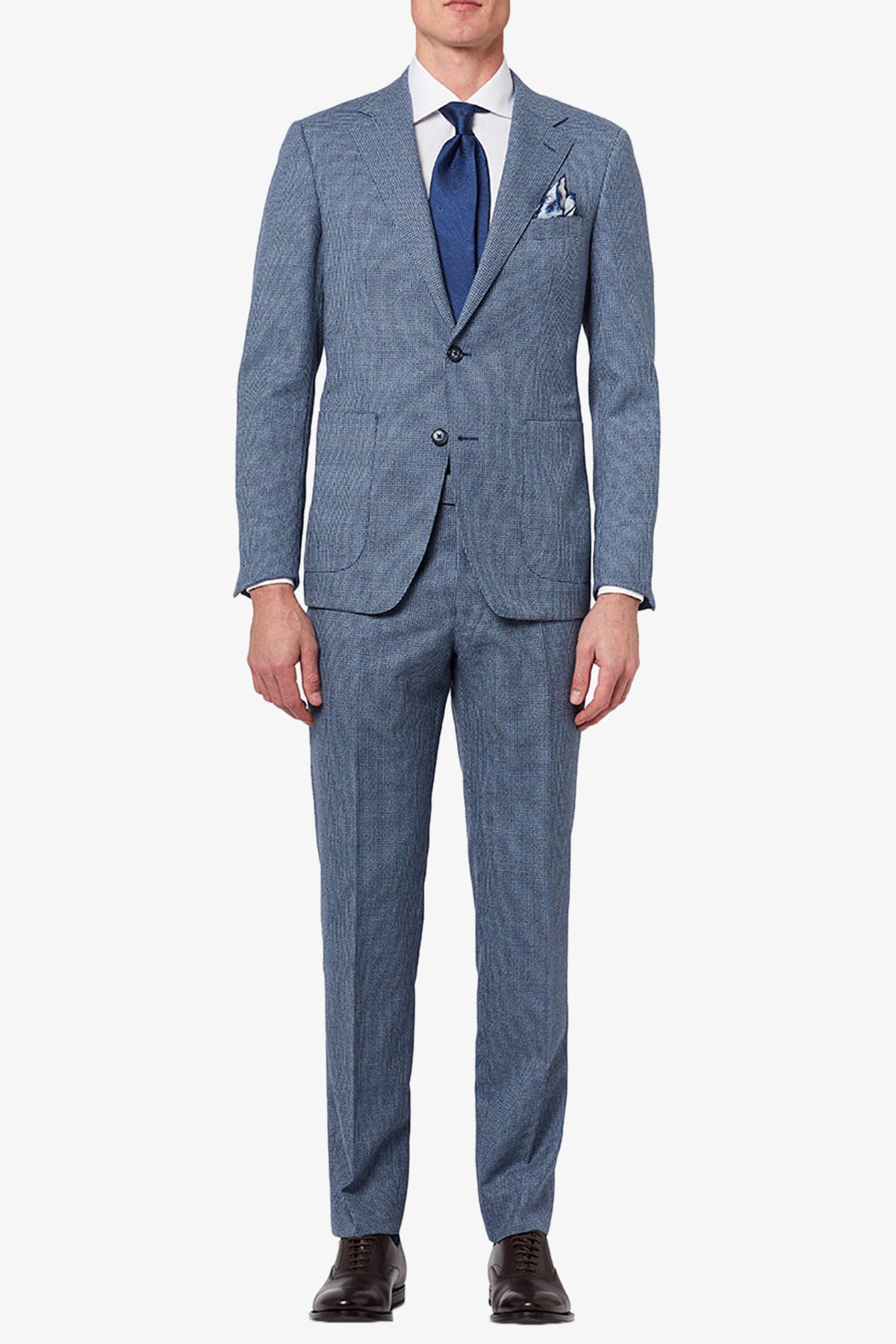 Blue Suit Grey Shirt Navy Suit With Grey Shirt - Main Image