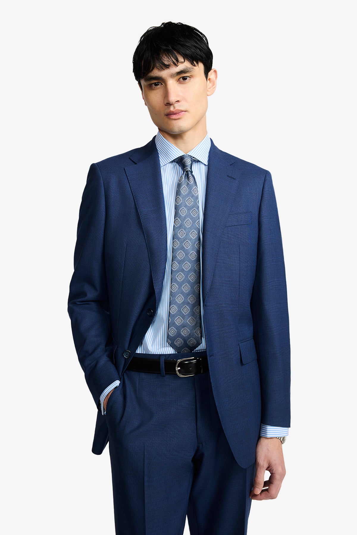 Kennedy Suit - Tonal Prince Of Wales Check In Pure Wool, Super 110's