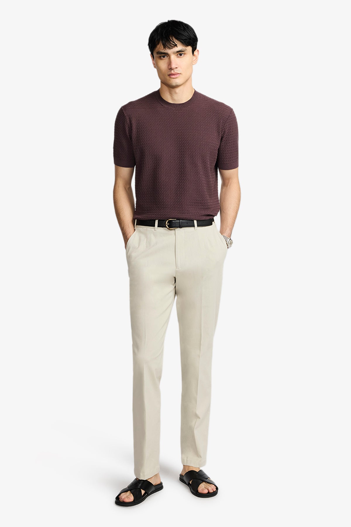 Axis - Tobacco Crew Neck Knit
