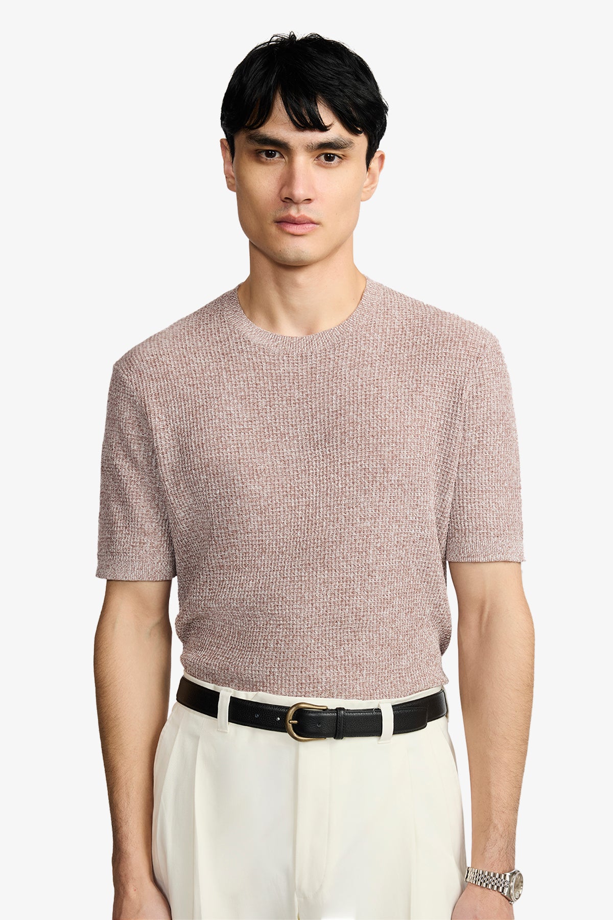 Drift - Dusty Red Crew Neck Knit