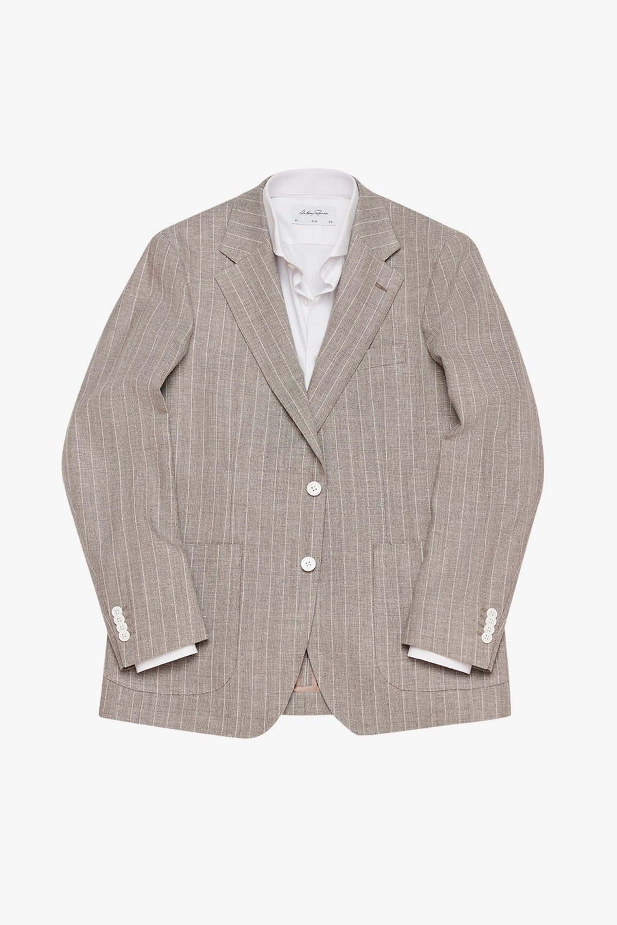 Archer - Beige pinstripe