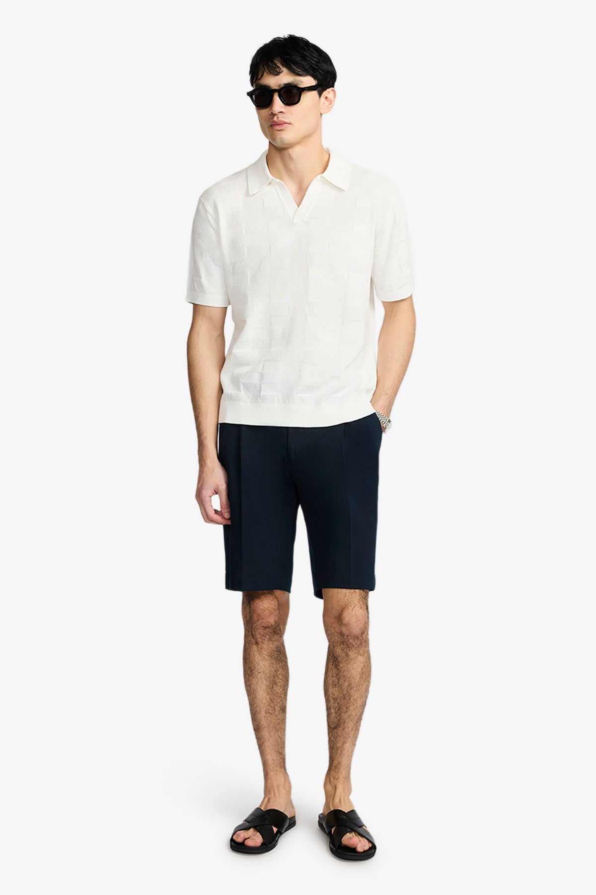 Array - Off White Polo In Supima Cotton