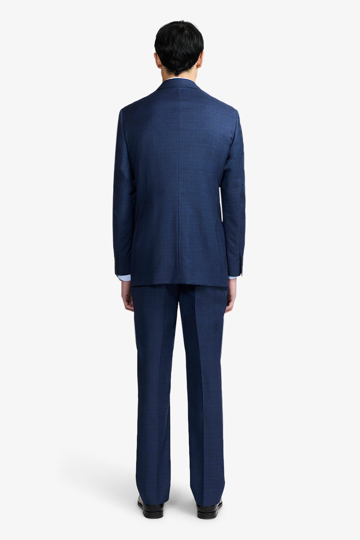 Kennedy Suit - Blue Multicheck In Pure Troopical Wool, Super 110's