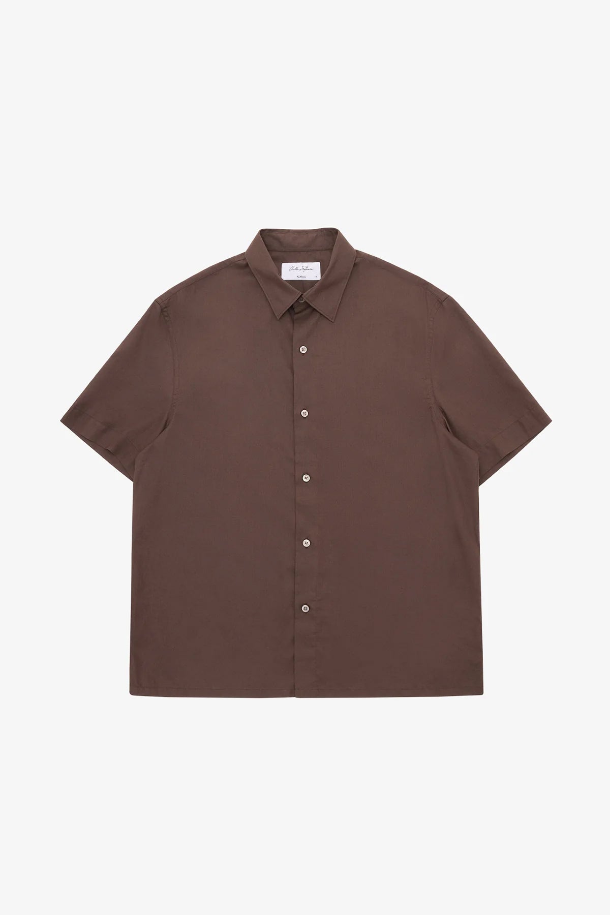 Ash - Brown Cotton/Linen S/S Shirt