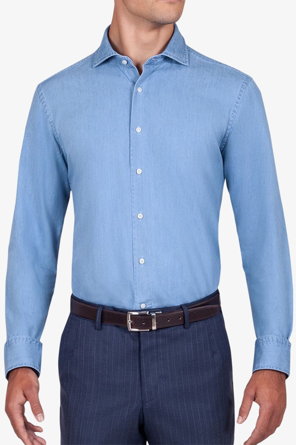 Nigel - Light Blue Denim Shirt