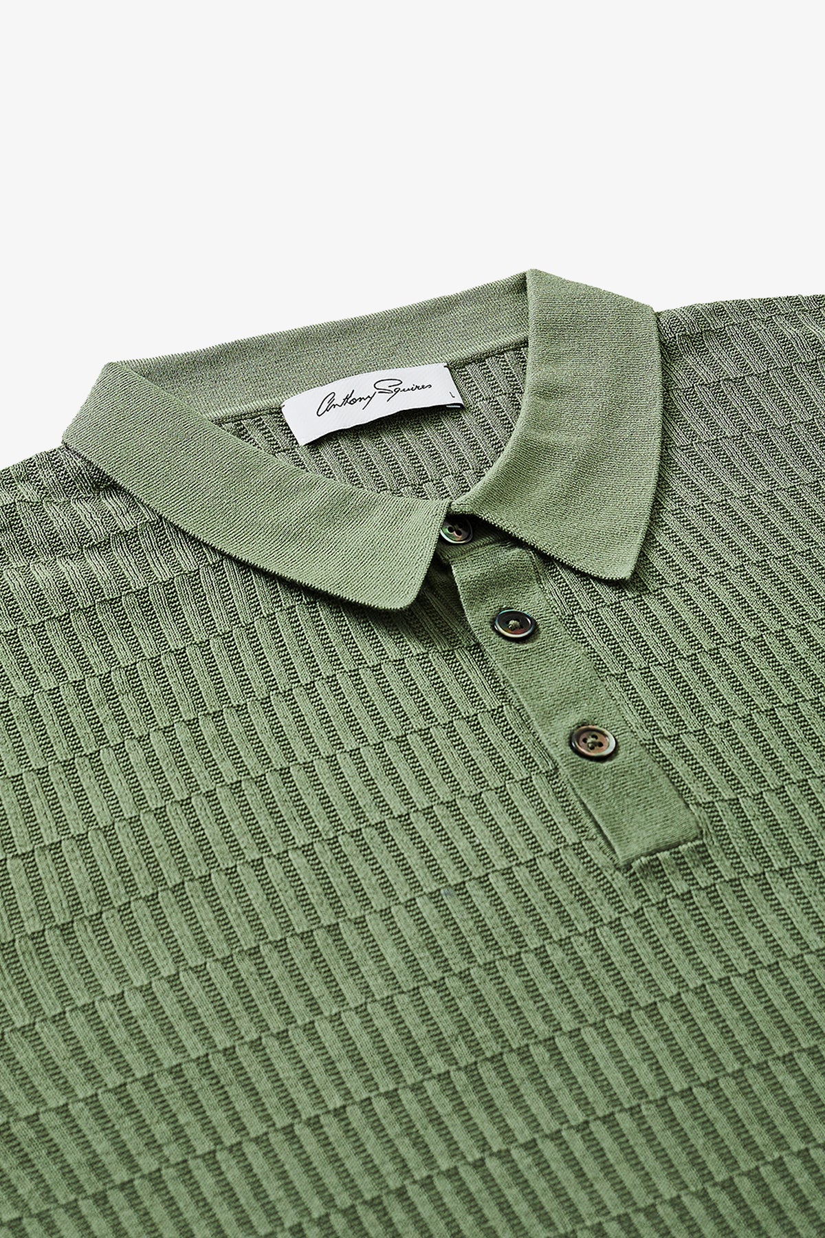Long Island Knitted Polo - Olive