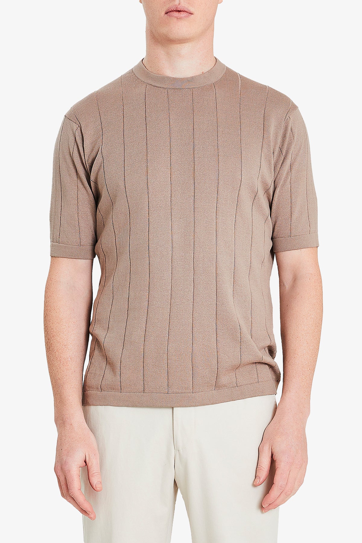 Aviation Knitted Tee - Taupe