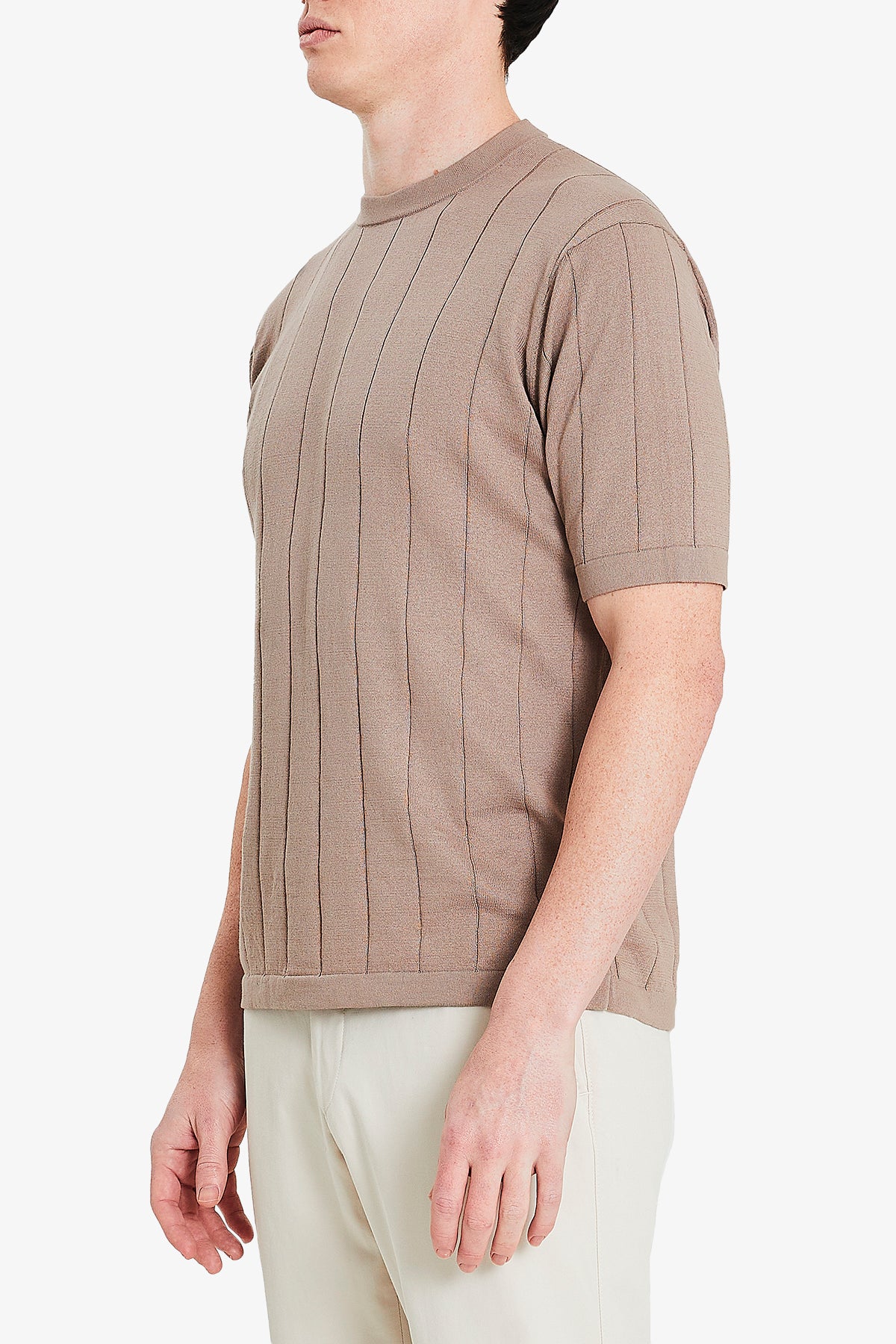 Aviation Knitted Tee - Taupe