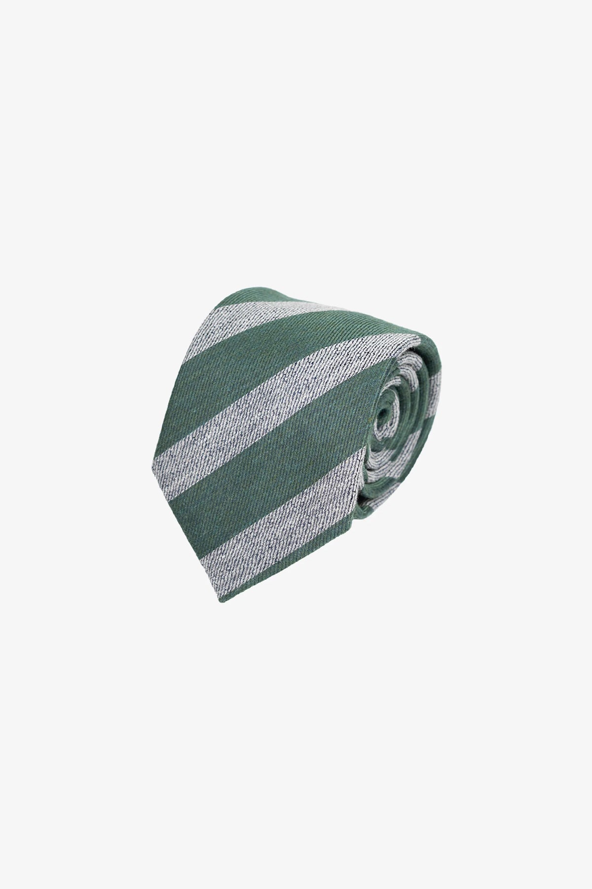 Tie - Silk green stripe design