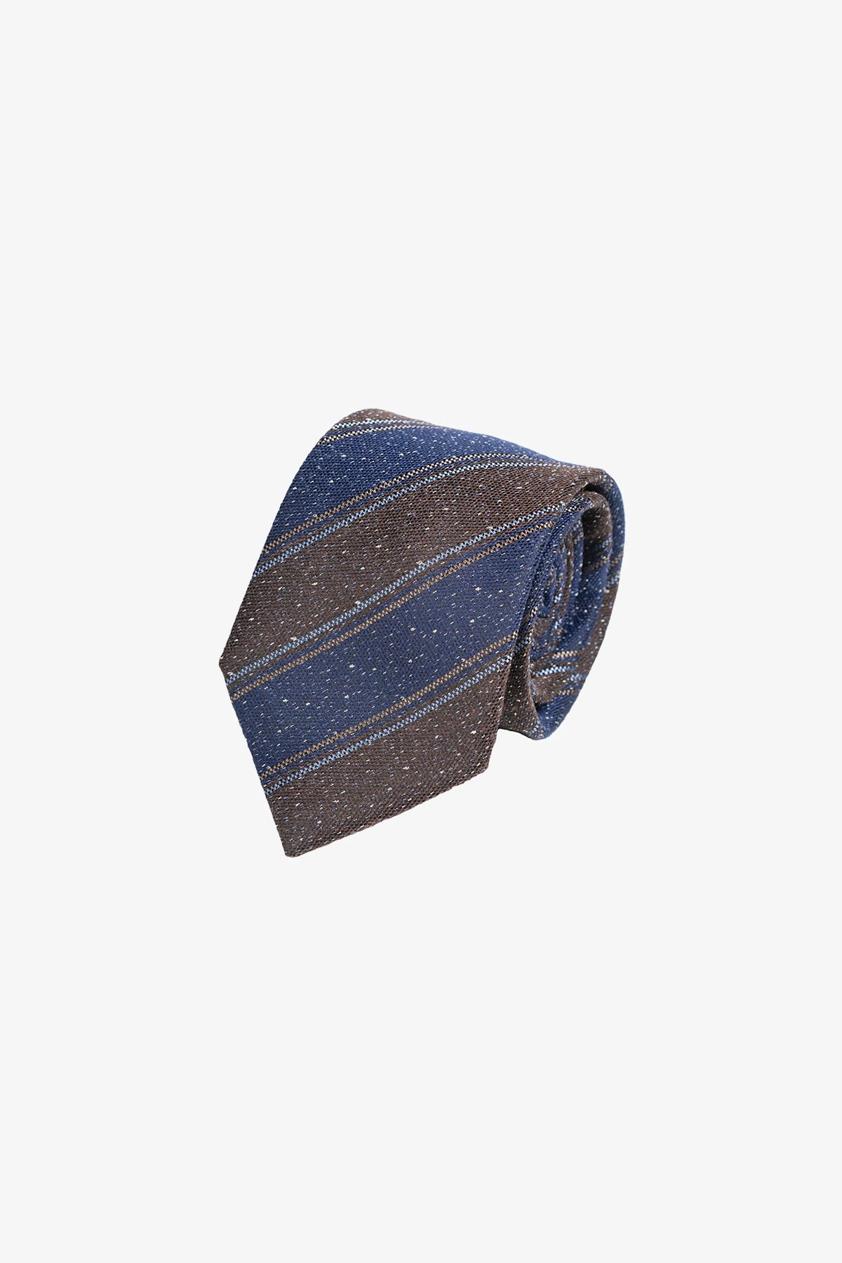 Tie - Silk blue stripe with green