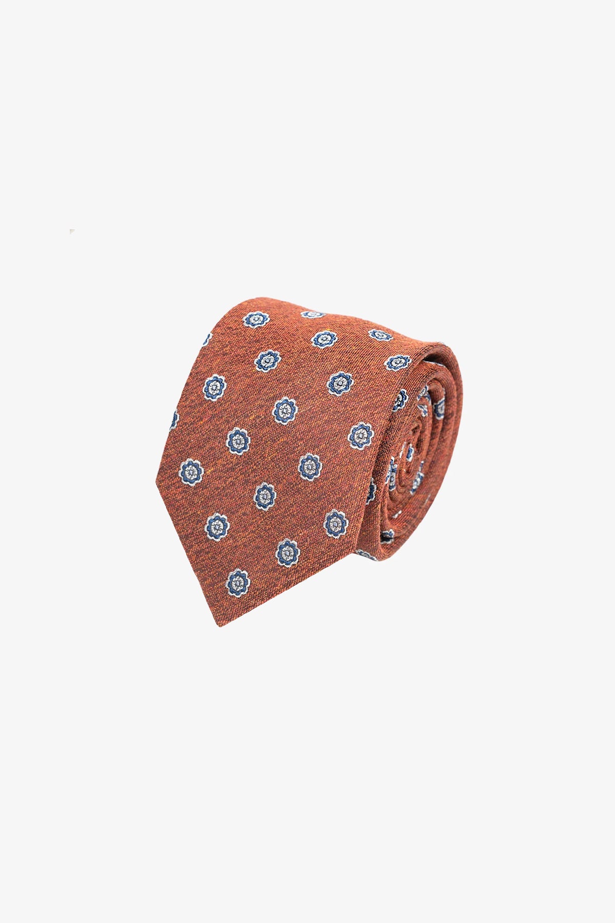 Tie - Silk florals orange