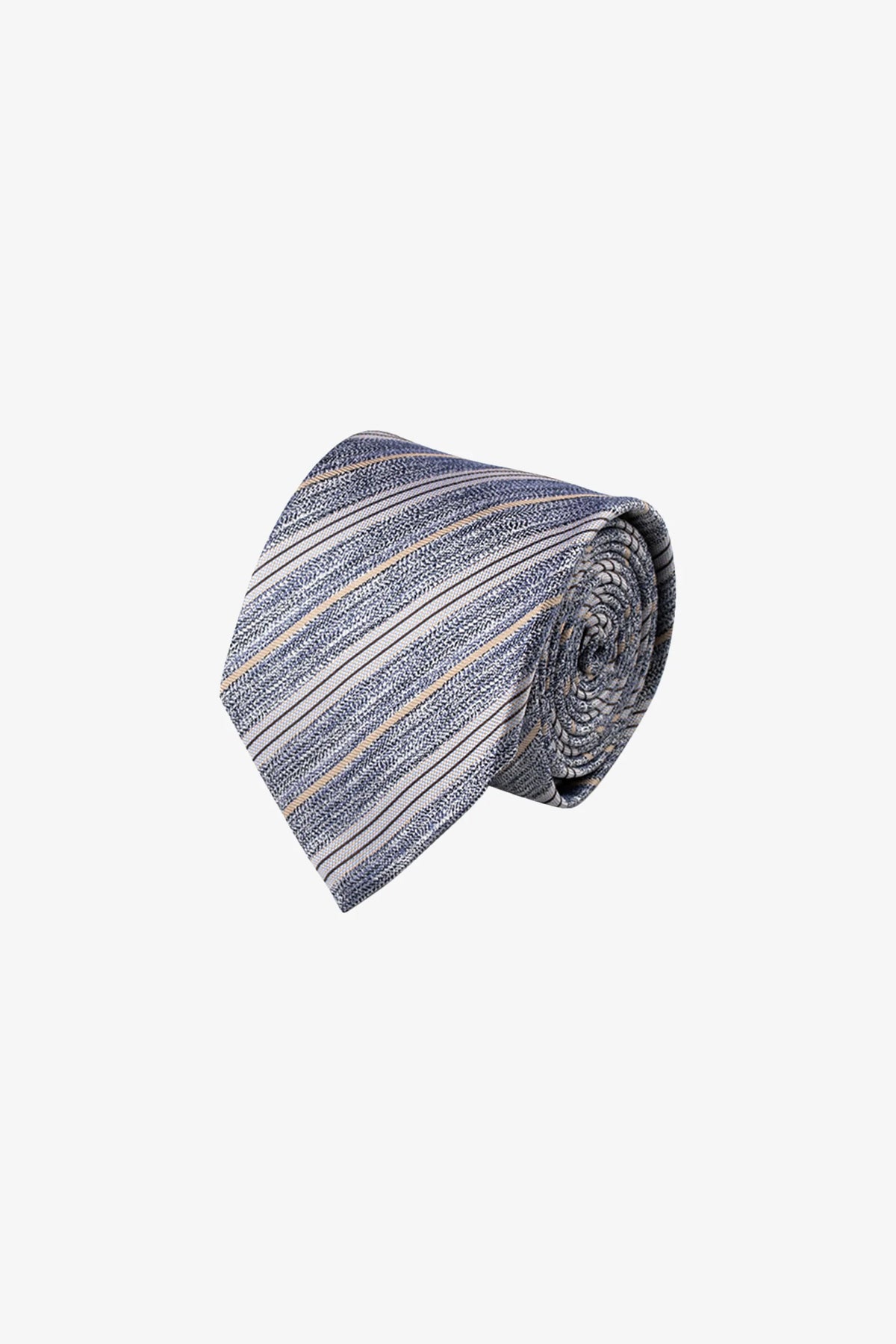 Tie - Silk sky blue multi stripe
