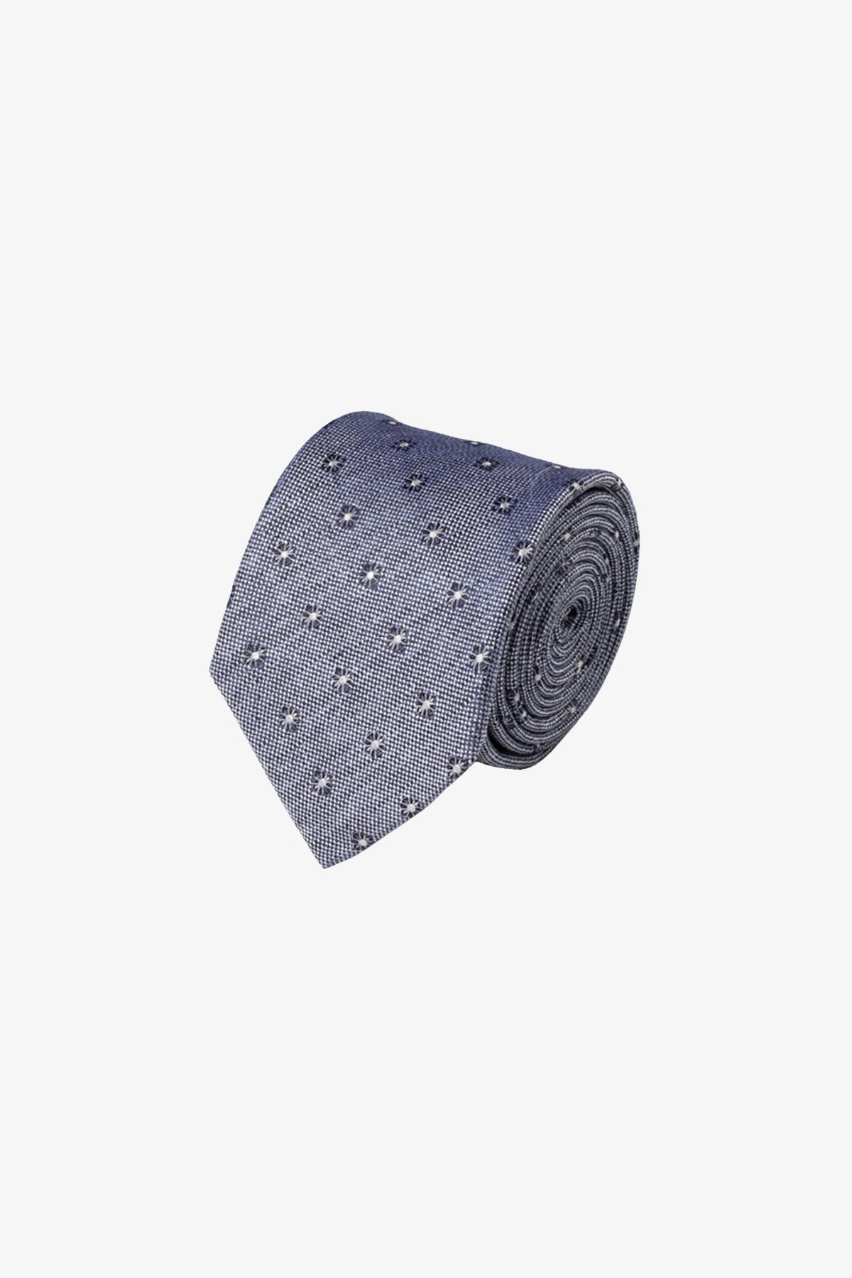 Tie - Silk spotted sky blue
