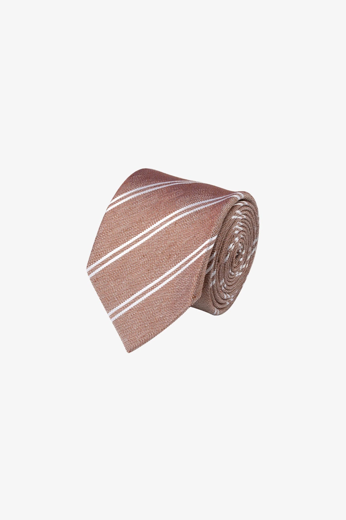 Tie - Silk beige with stripes