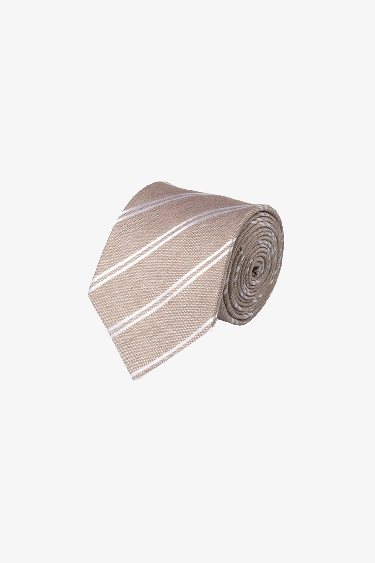 Tie - Silk cream stripe