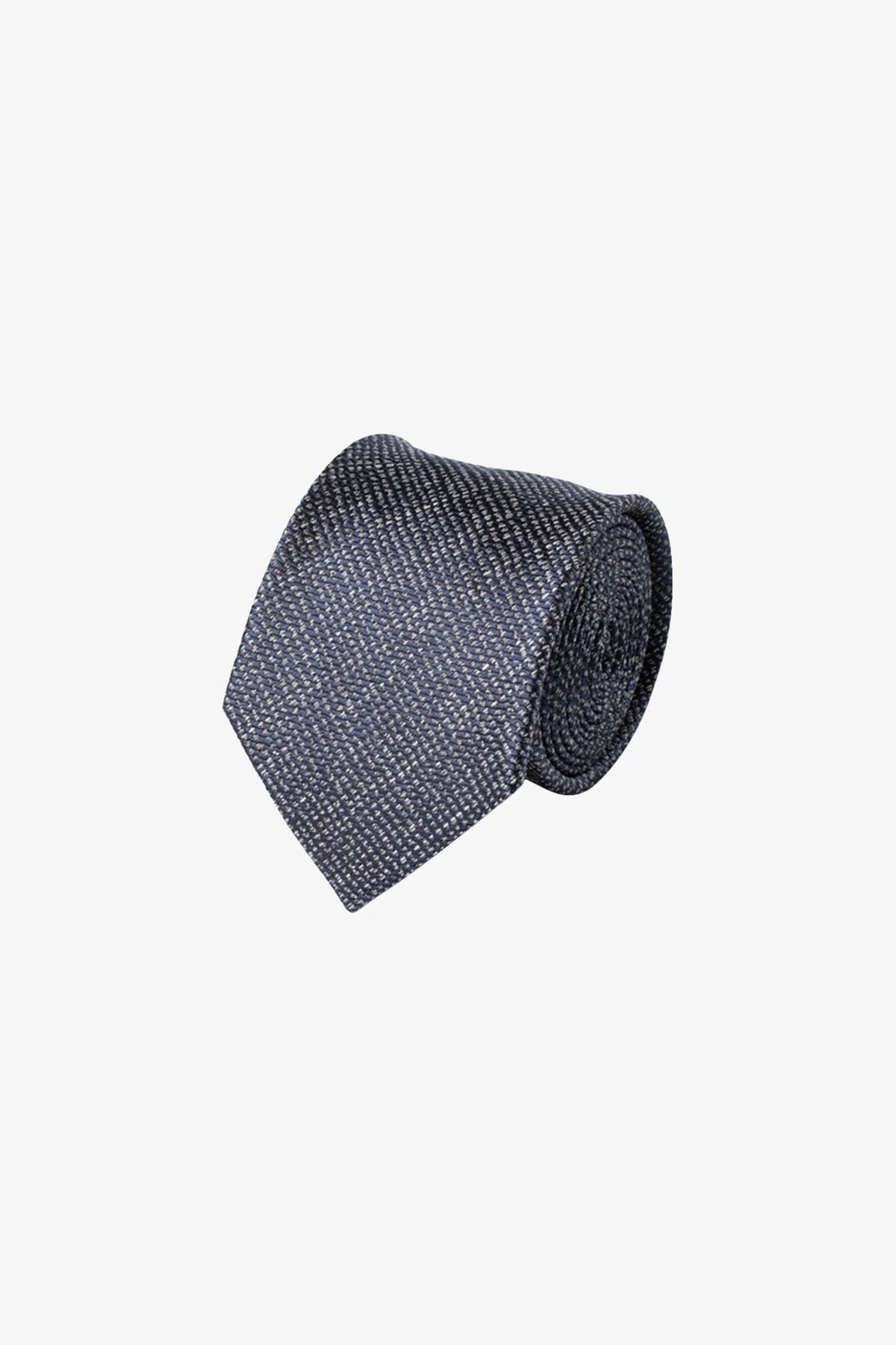 Tie - Silk melange effect mid blue