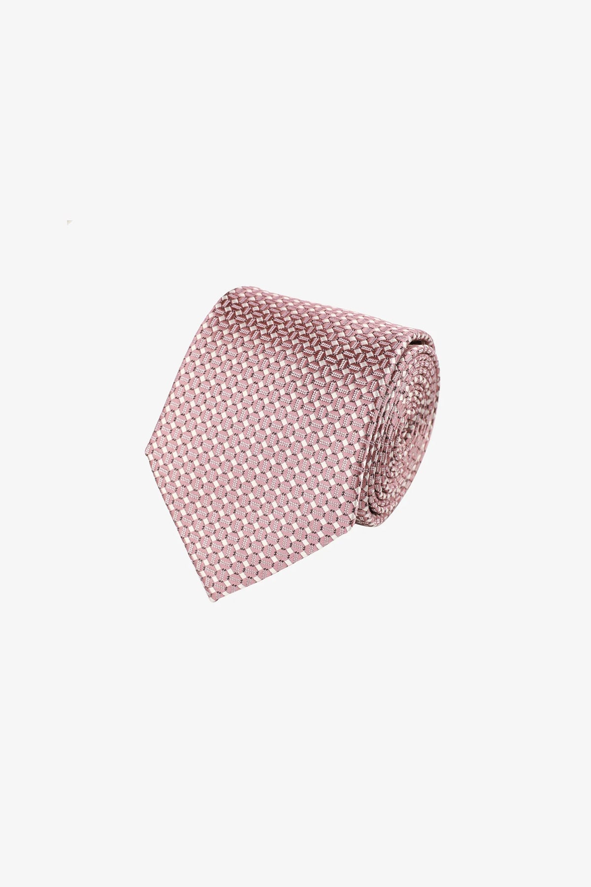 Tie - Silk pink micro design