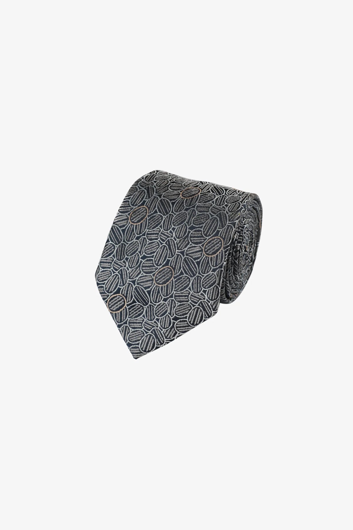 Tie - Silk blue ovals