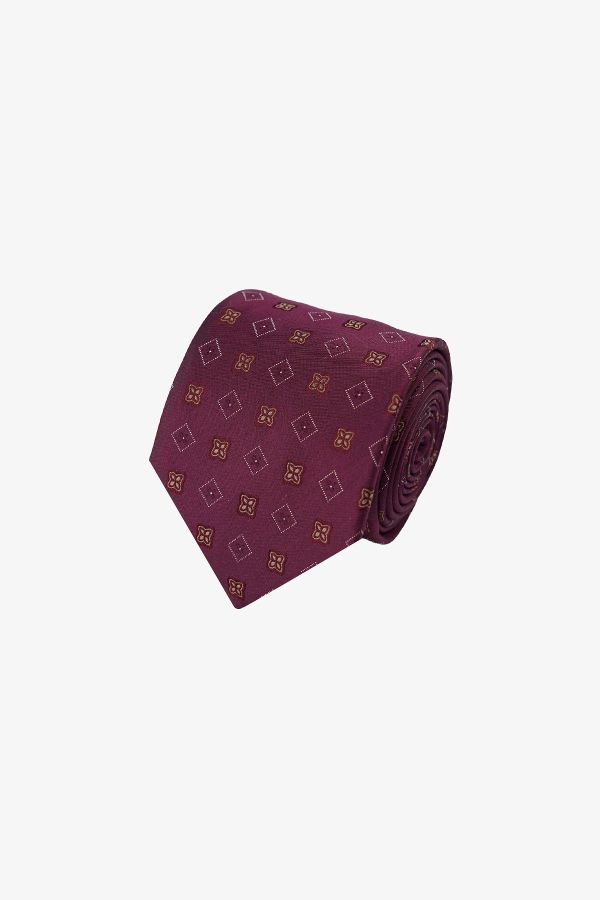 Tie - Silk Red Pattern