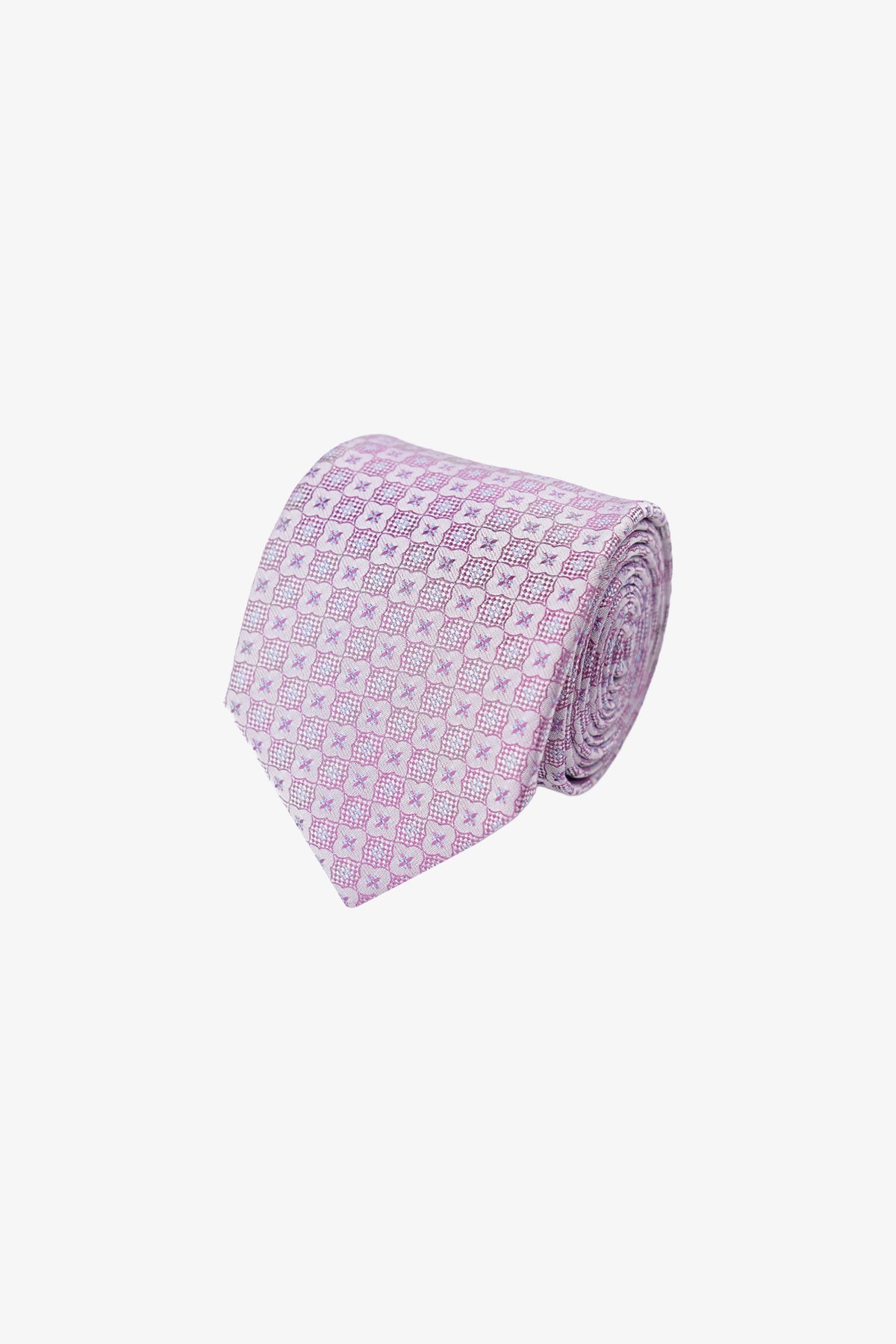 Tie - Silk Pink Pattern