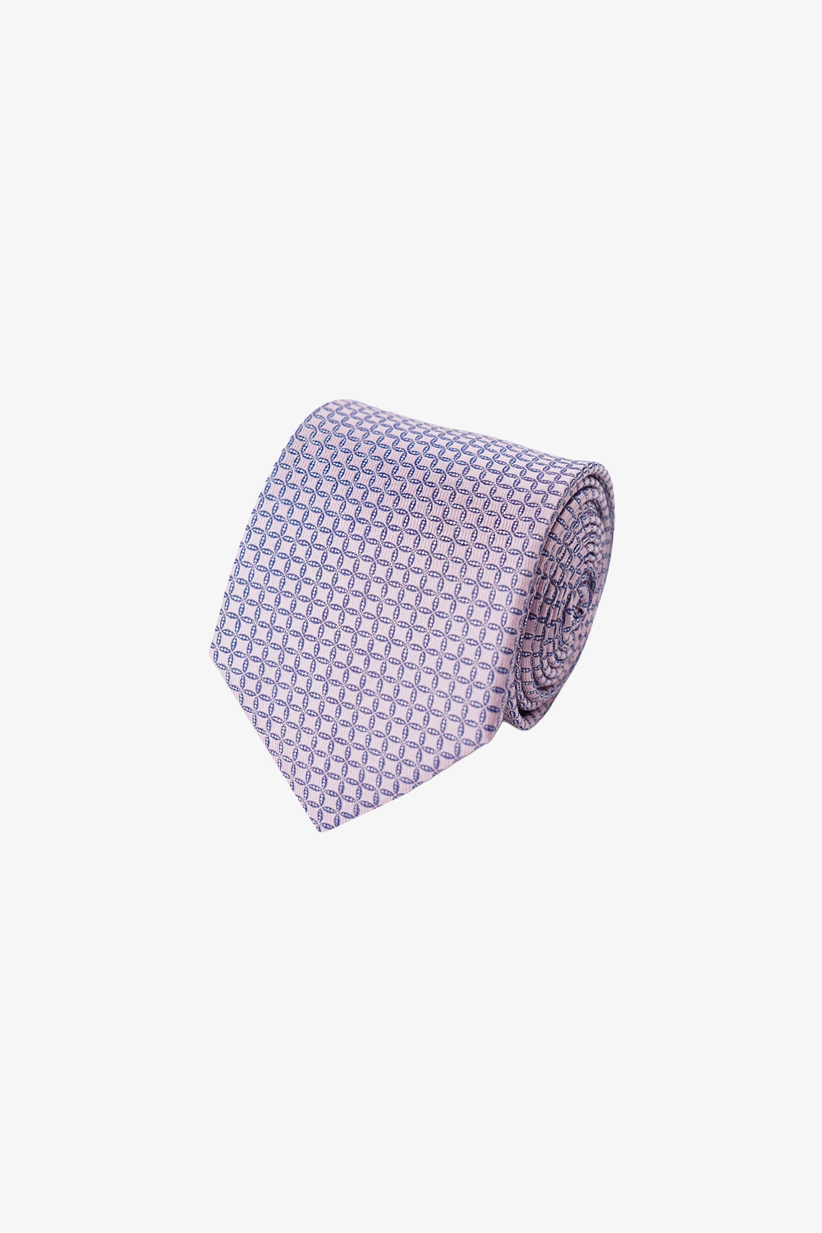 Tie - Silk Pink Geometric