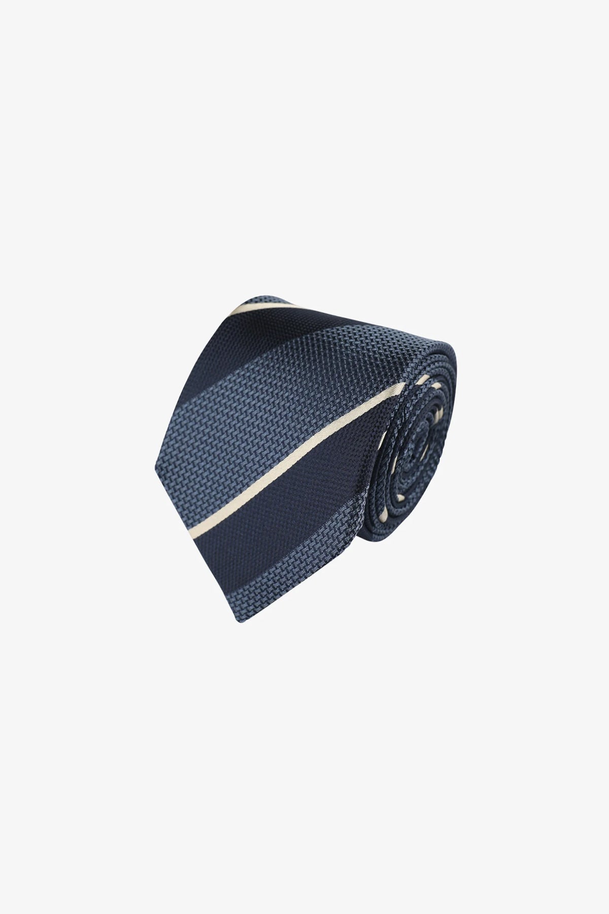 Tie - Blue with navy stripe