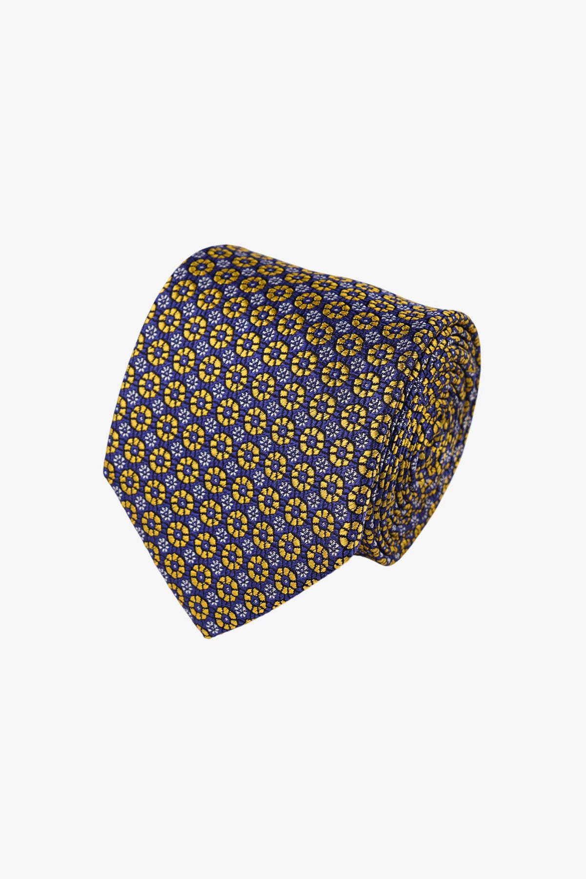 Tie - Silk Navy/Yellow Floral