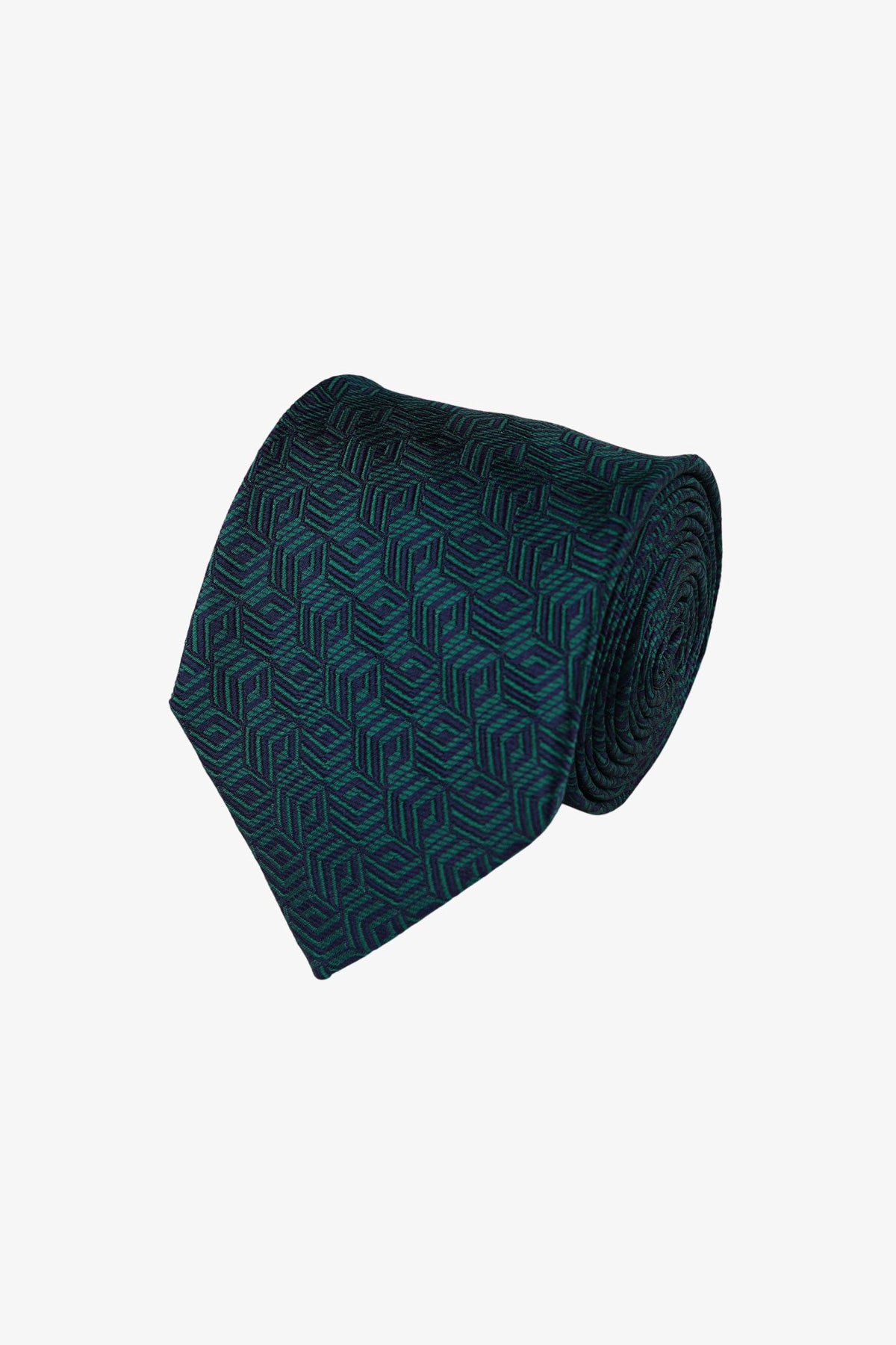 Tie - Silk Navy Geometric