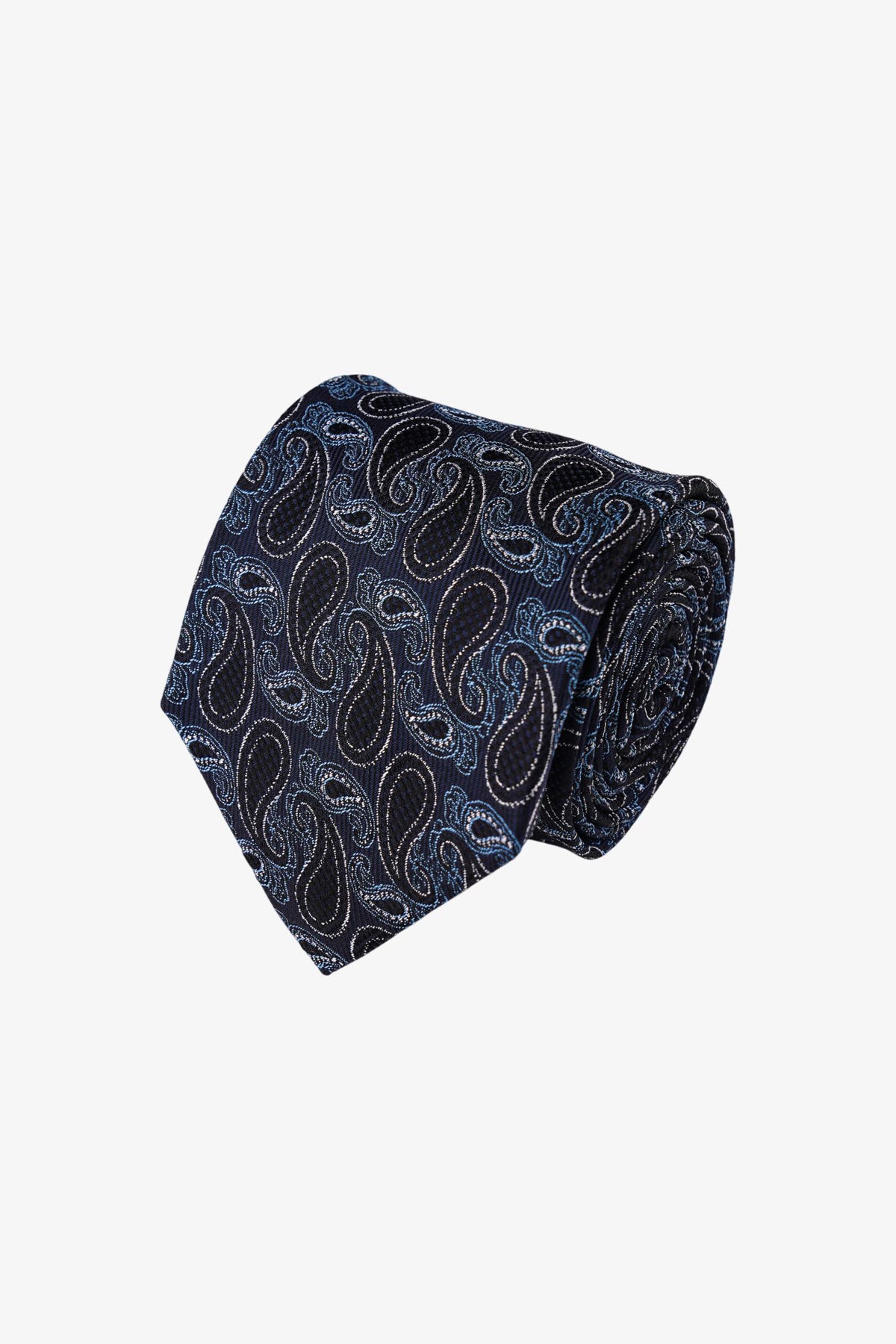 Tie - Silk Navy Paisley